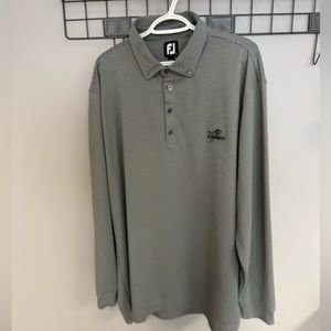 Footjoy performance long sleeve polo, 4 button and button collar 2XL
